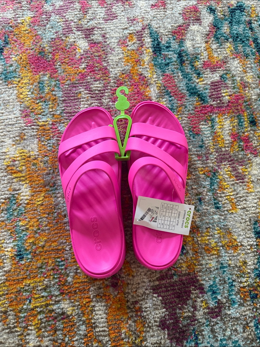 CROCS Hot Pink Slide Sandals